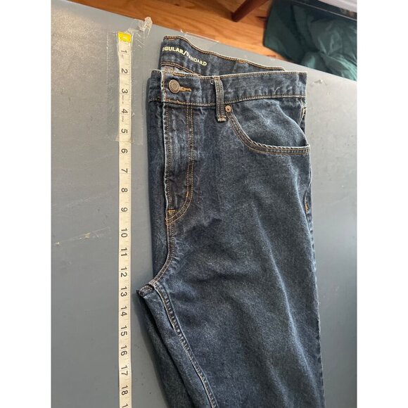 Old Navy Mens Jean 38X34 Regular/Standard Fit Dark Wash Denim Cotton Blend - Picture 2 of 10